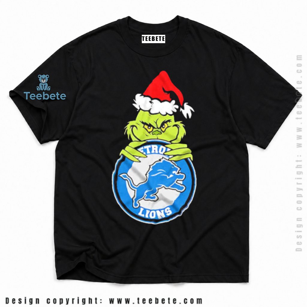 Detroit Lions Grinch Logo Christmas Shirt