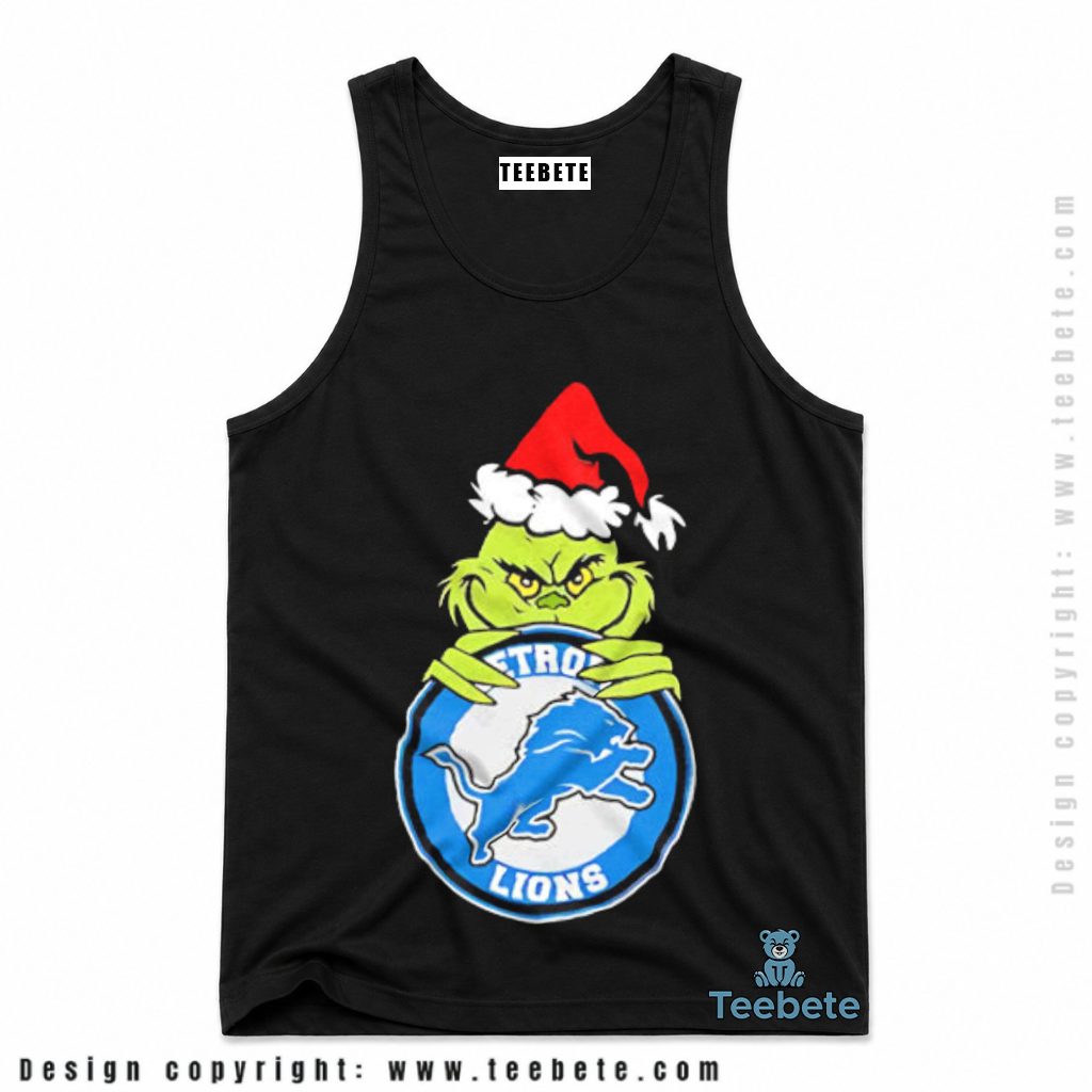 Detroit Lions Grinch Logo Christmas Tanktop Detroit Lions Grinch Logo Christmas Tanktop