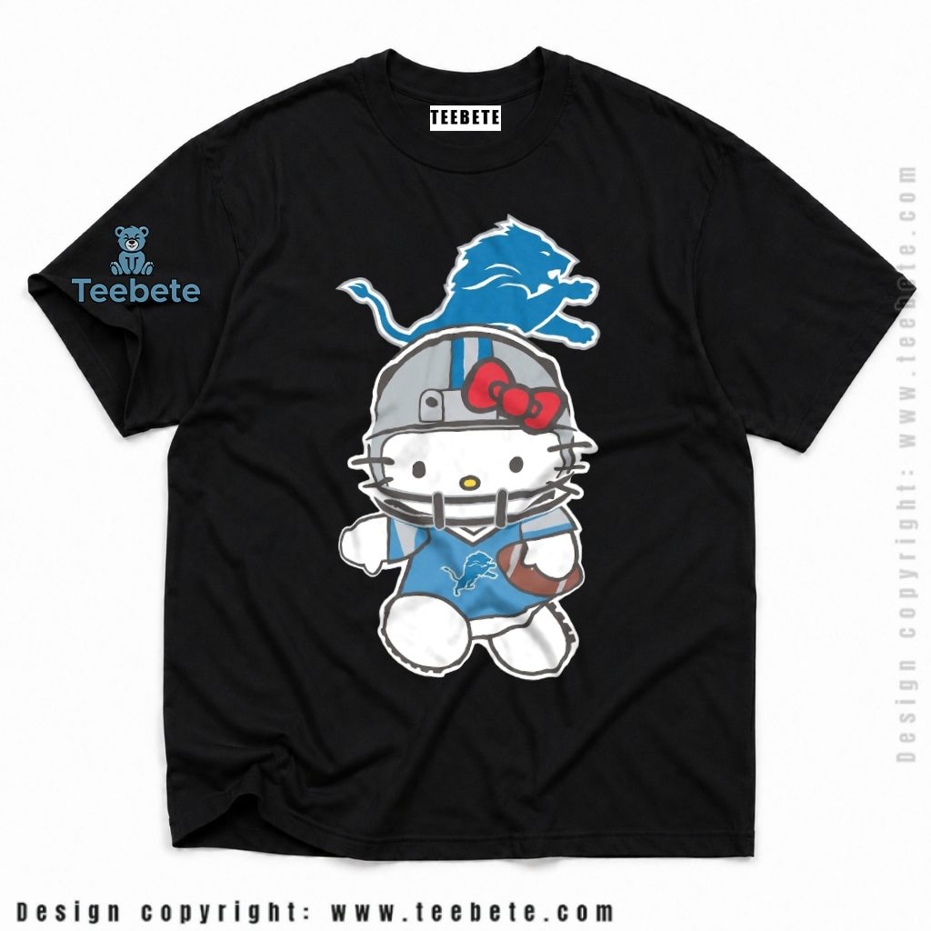 Detroit Lions Hello Kitty Football Helmet Shirt