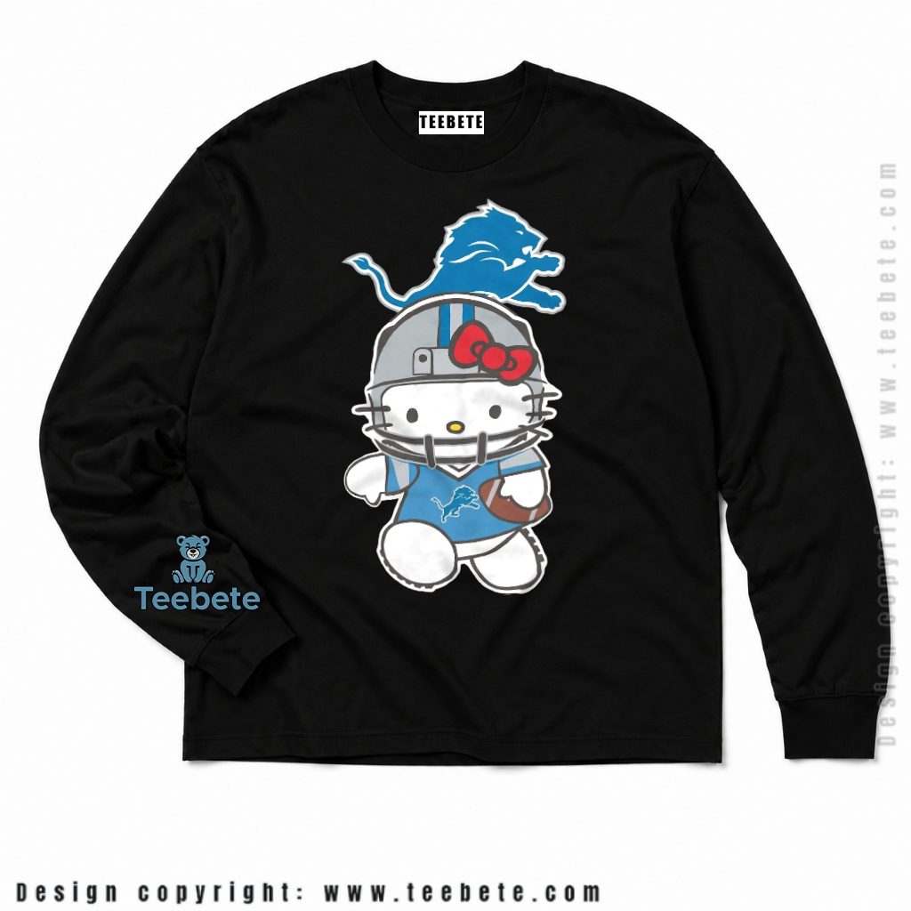 Detroit Lions Hello Kitty Football Helmet Long Sleeve Detroit Lions Hello Kitty Football Helmet Long Sleeve