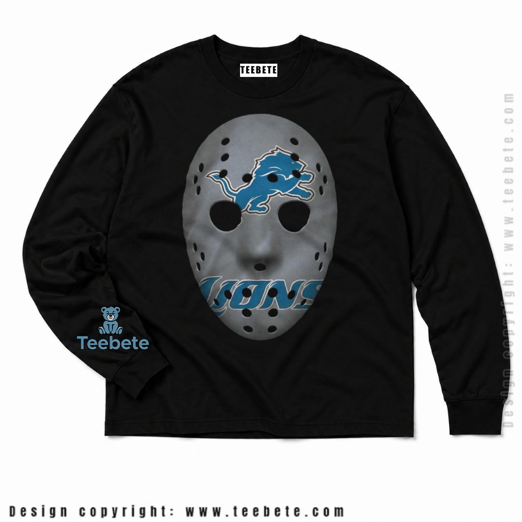 Detroit Lions Hockey Mask Halloween Long Sleeve Detroit Lions Hockey Mask Halloween Long Sleeve
