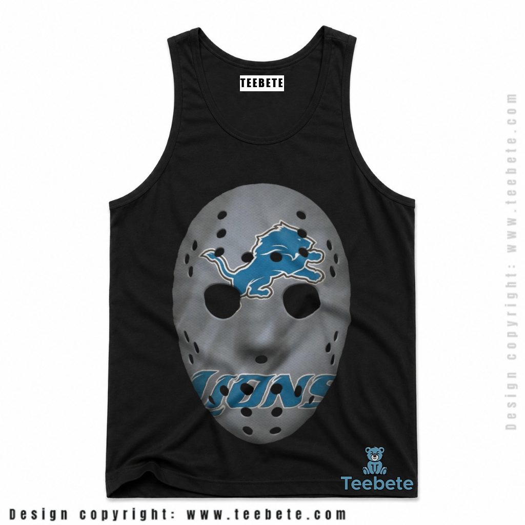 Detroit Lions Hockey Mask Halloween Tanktop Detroit Lions Hockey Mask Halloween Tanktop