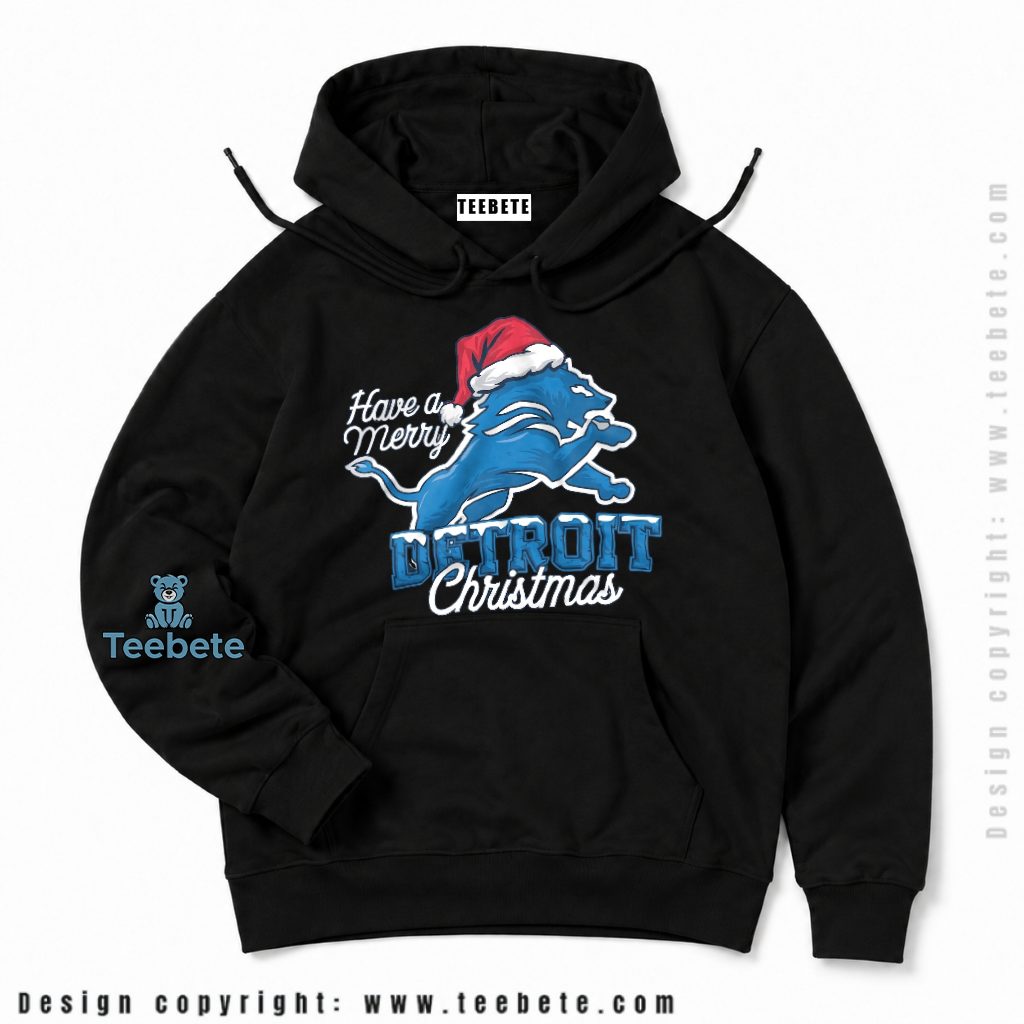 Detroit Lions Merry Christmas Logo Hoodie Detroit Lions Merry Christmas Logo Hoodie