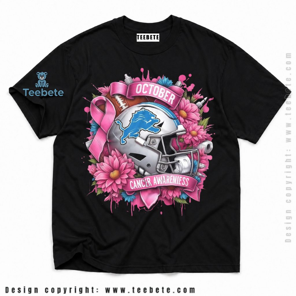 Detroit Lions October Cancer Awareness Shirt