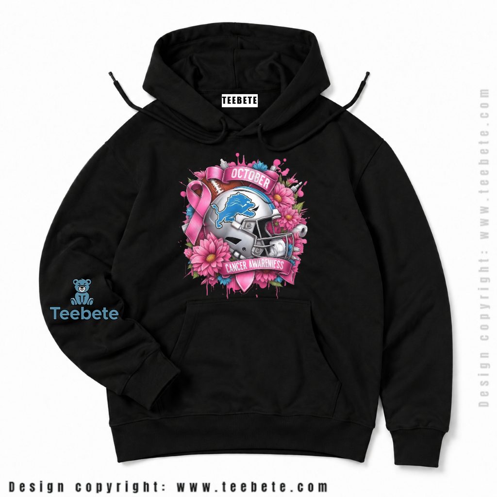 Detroit Lions October Cancer Awareness Hoodie Detroit Lions October Cancer Awareness Hoodie