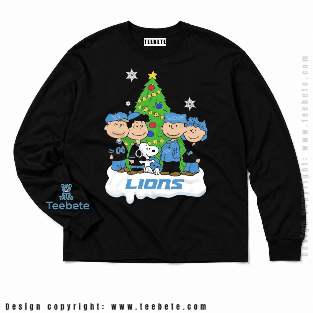 Detroit Lions Peanuts Snoopy Christmas Long Sleeve Detroit Lions Peanuts Snoopy Christmas Long Sleeve