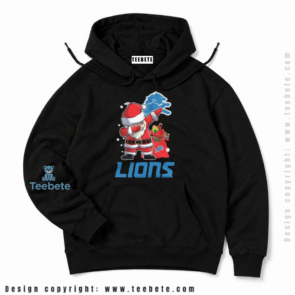 Detroit Lions Santa Dabbing Christmas Hoodie Detroit Lions Santa Dabbing Christmas Hoodie