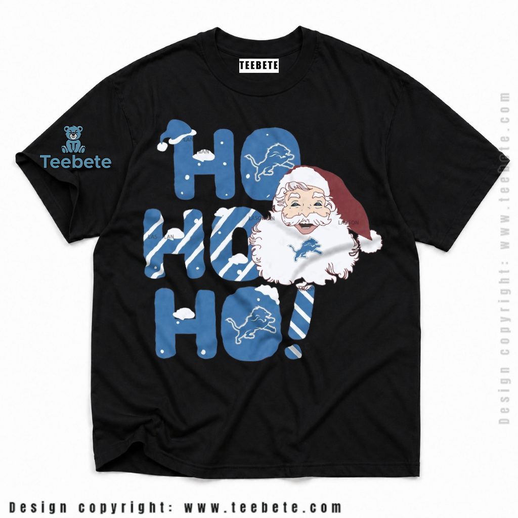 Detroit Lions Santa Ho Ho Ho Shirt