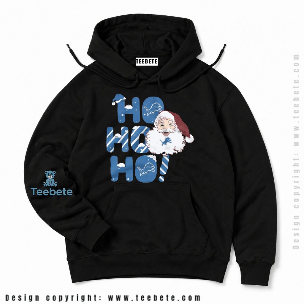 Detroit Lions Santa Ho Ho Ho Hoodie Detroit Lions Santa Ho Ho Ho Hoodie