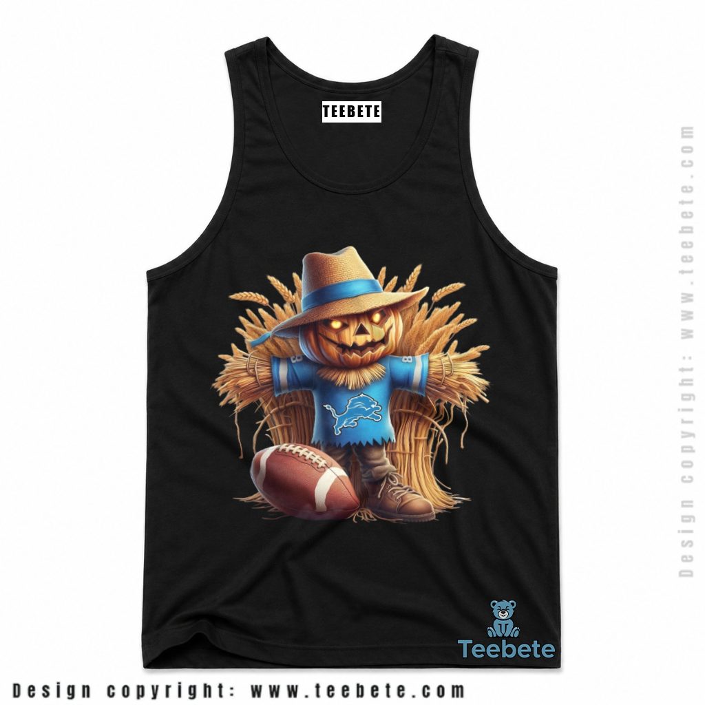 Detroit Lions Scarecrow Pumpkin Halloween Tanktop Detroit Lions Scarecrow Pumpkin Halloween Tanktop