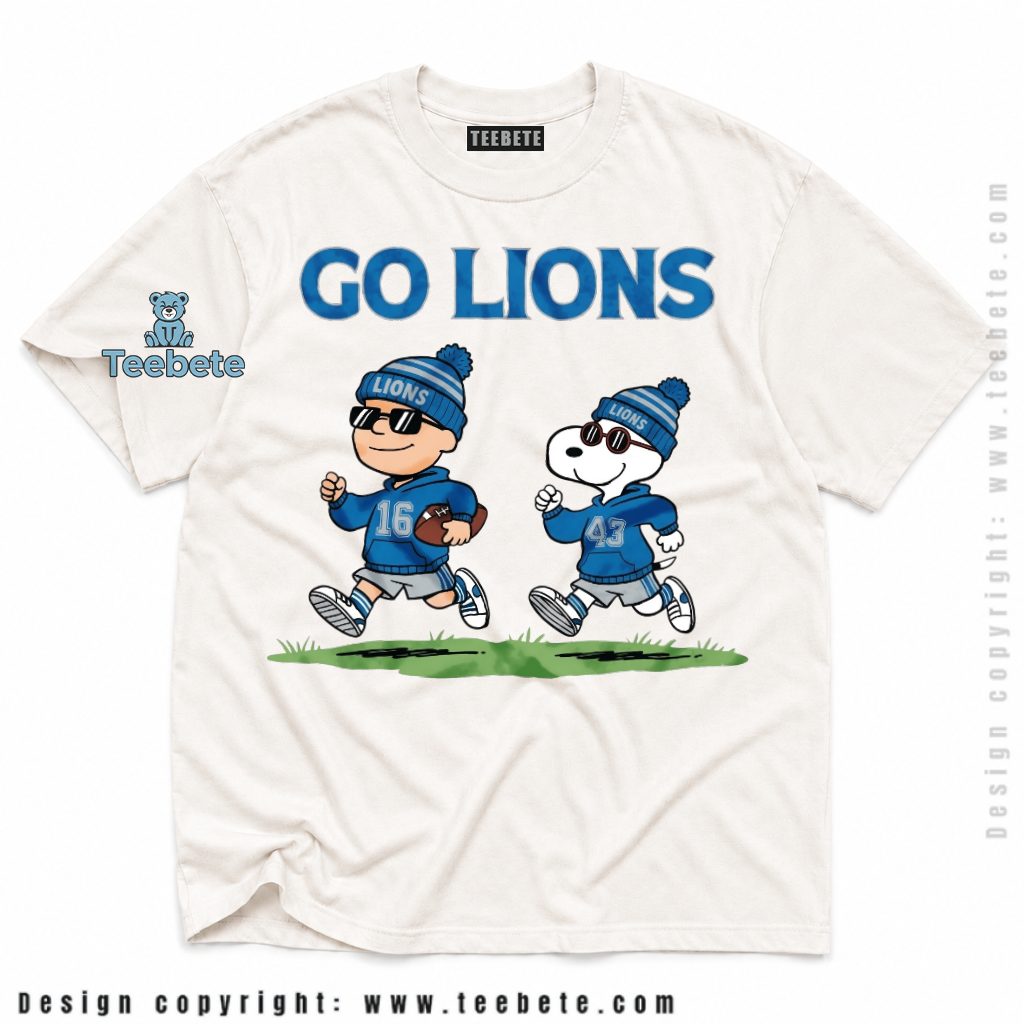Detroit Lions Snoopy Beanie Jog Shirt