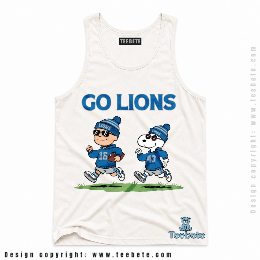 Detroit Lions Snoopy Beanie Jog Tanktop Detroit Lions Snoopy Beanie Jog Tanktop