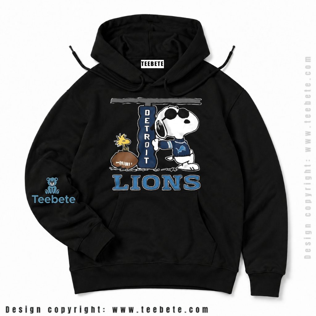 Detroit Lions Snoopy Cool Football Hoodie Detroit Lions Snoopy Cool Football Hoodie