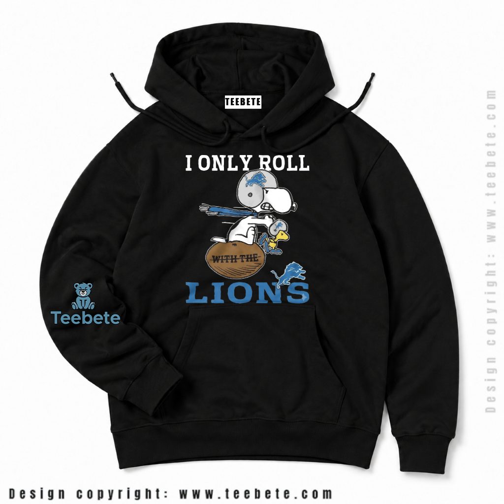 Detroit Lions Snoopy Football Roll Hoodie Detroit Lions Snoopy Football Roll Hoodie