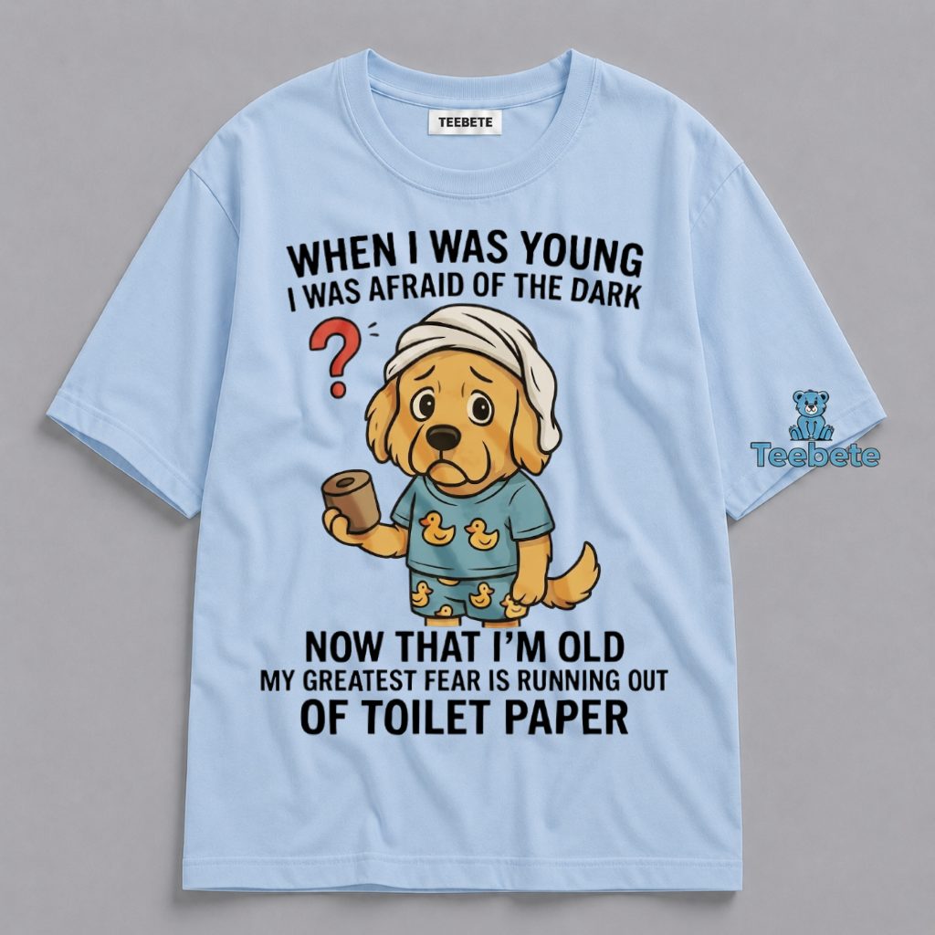 Funny Dog Toilet Paper Running Out Quote Shirt