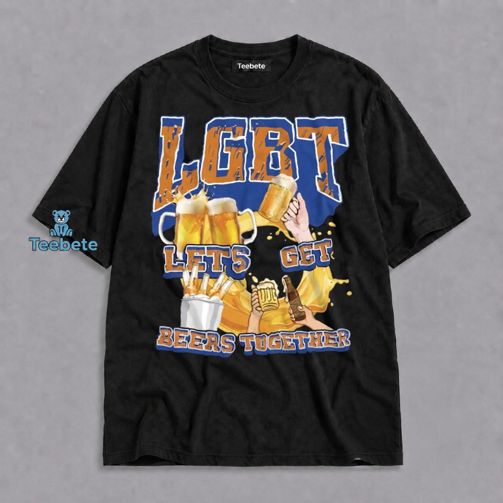 LGBT Lets Get Beers Together Funny Drinking Graphic Shirt
