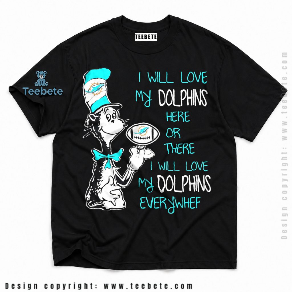 Miami Dolphins Cat In The Hat Fan Shirt