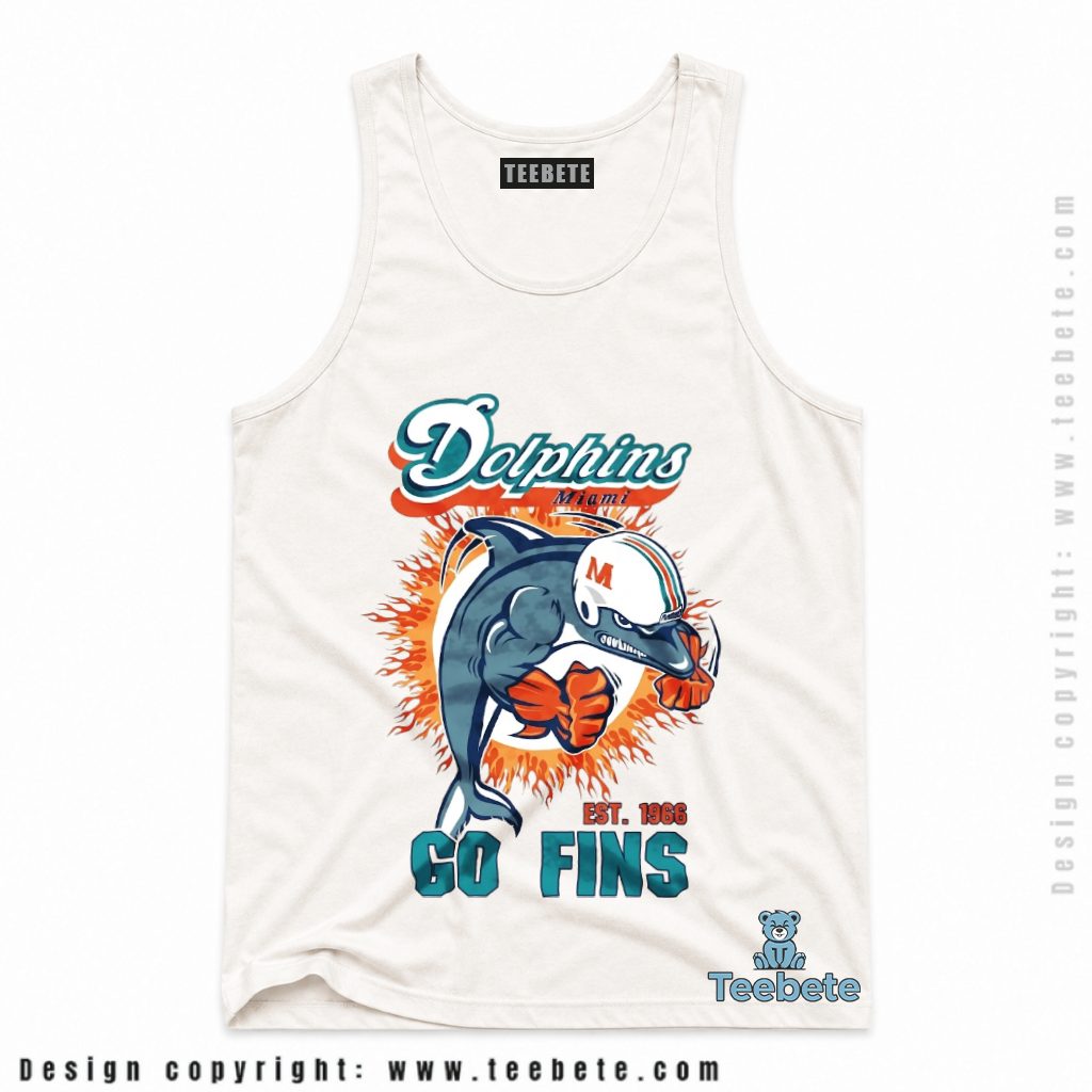 Miami Dolphins Go Fins Est. 1966 Tanktop Miami Dolphins Go Fins Est. 1966 Tanktop