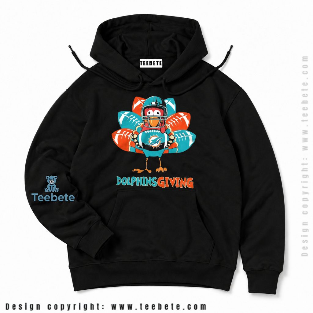Miami Dolphins Happy Thanksgiving Turkey Hoodie Miami Dolphins Happy Thanksgiving Turkey Hoodie