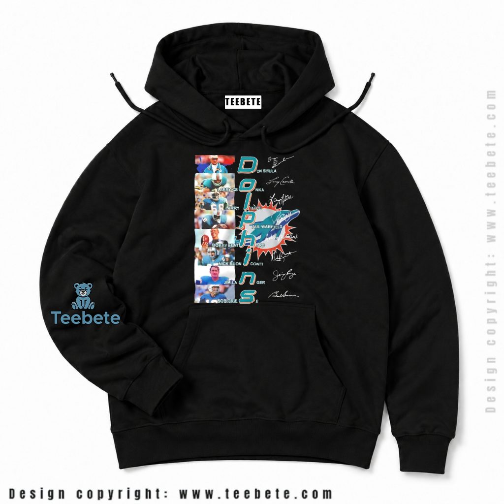 Miami Dolphins Legends Signature Autograph Hoodie Miami Dolphins Legends Signature Autograph Hoodie