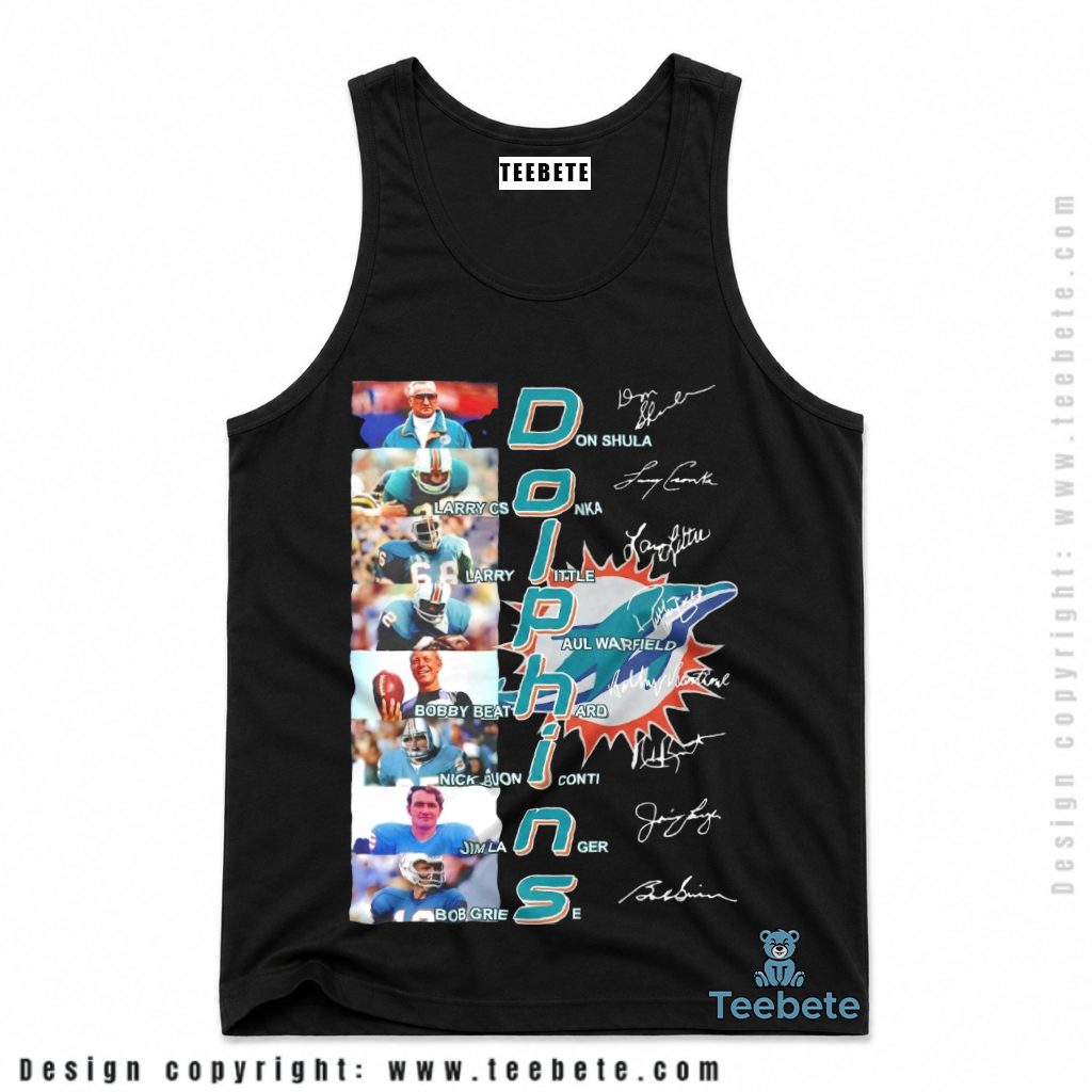 Miami Dolphins Legends Signature Autograph Tanktop Miami Dolphins Legends Signature Autograph Tanktop
