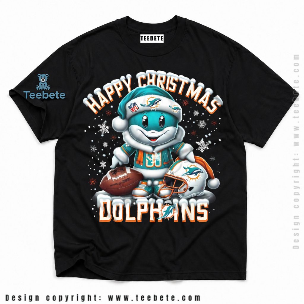 Miami Dolphins Mascot Merry Christmas Shirt
