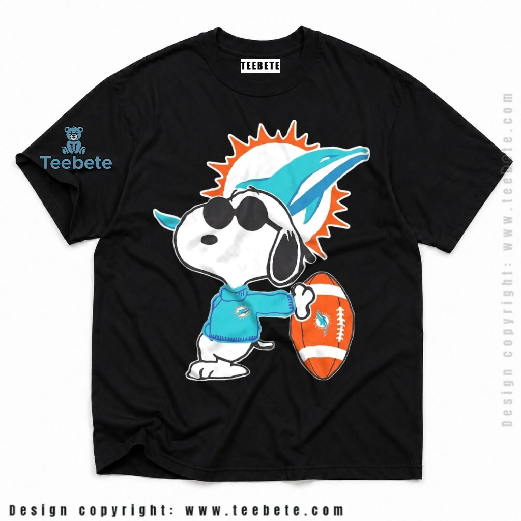 Miami Dolphins Snoopy Cool Sunglasses Shirt