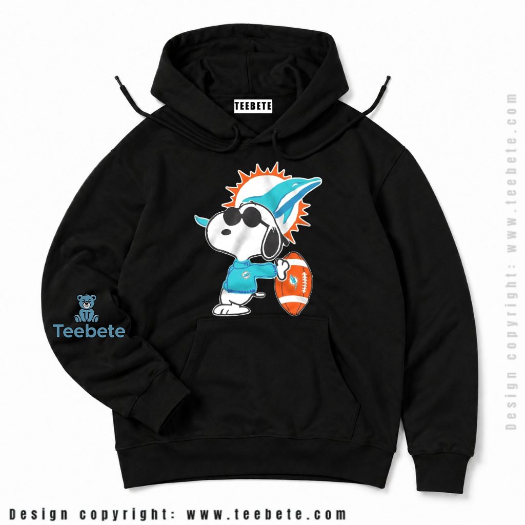 Miami Dolphins Snoopy Cool Sunglasses Hoodie Miami Dolphins Snoopy Cool Sunglasses Hoodie