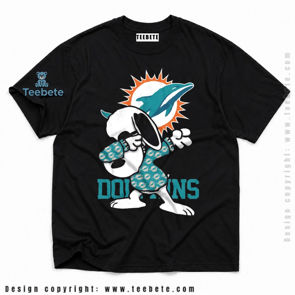 Miami Dolphins Snoopy Dab Dance Fan Shirt
