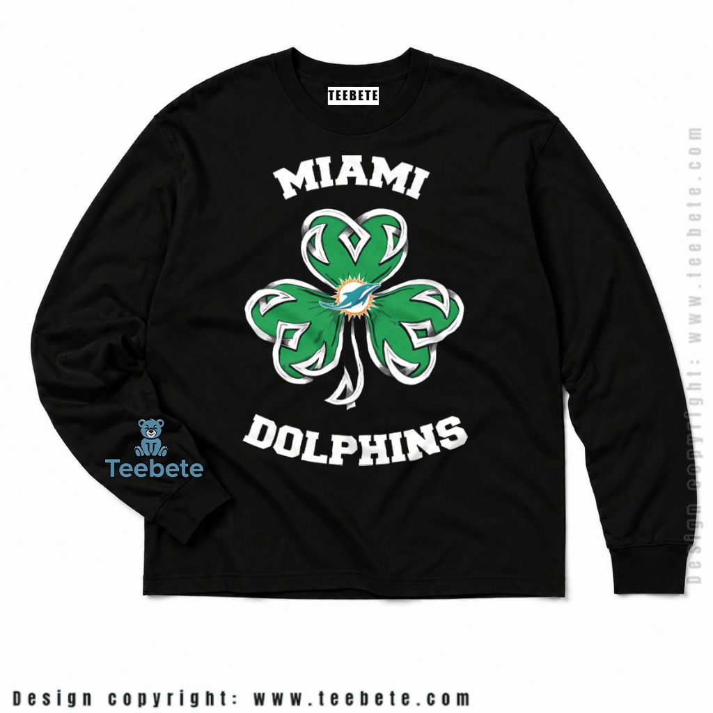 Miami Dolphins St. Patrick's Day Shamrock Long Sleeve Miami Dolphins St. Patrick's Day Shamrock Long Sleeve