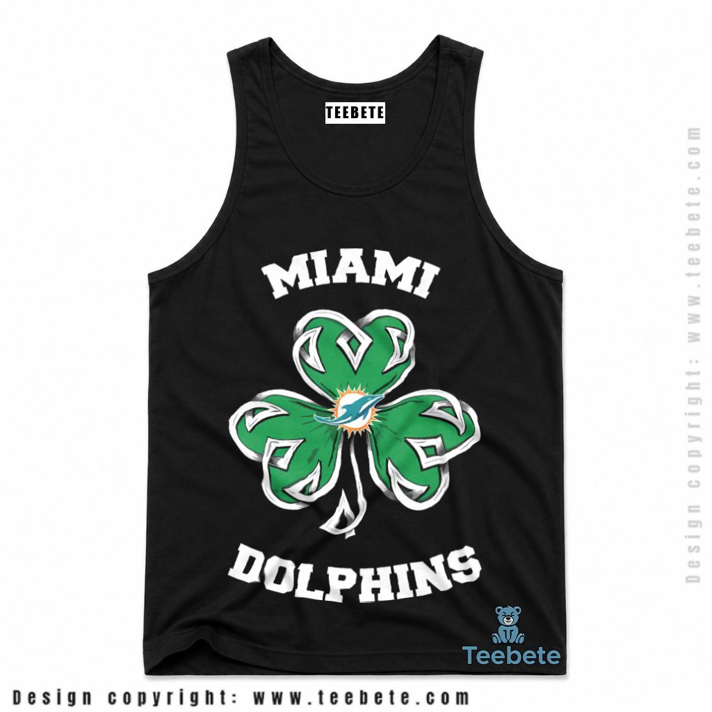 Miami Dolphins St. Patrick's Day Shamrock Tanktop Miami Dolphins St. Patrick's Day Shamrock Tanktop