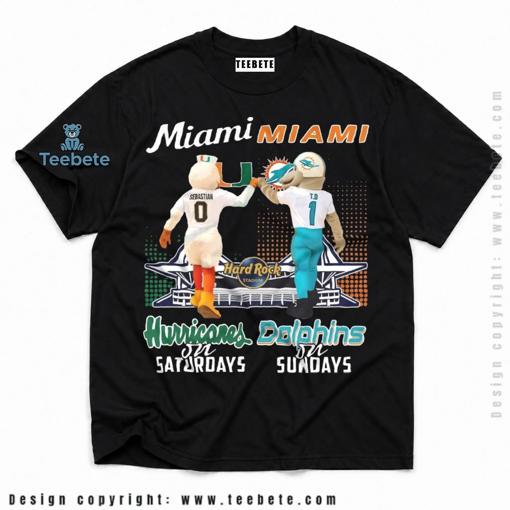 Miami Hurricanes Saturdays Dolphins Sundays Shirt