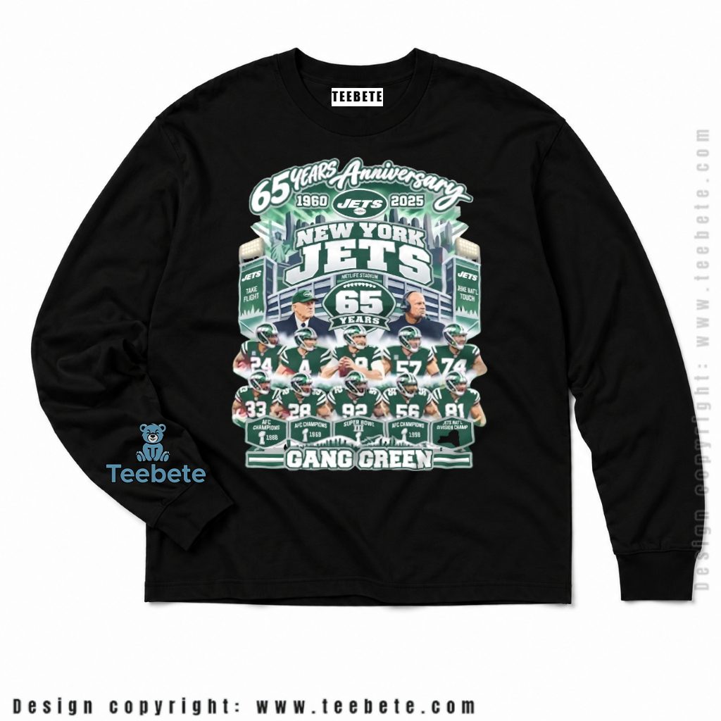 New York Jets 65th Anniversary Gang Green Long Sleeve New York Jets 65th Anniversary Gang Green Long Sleeve
