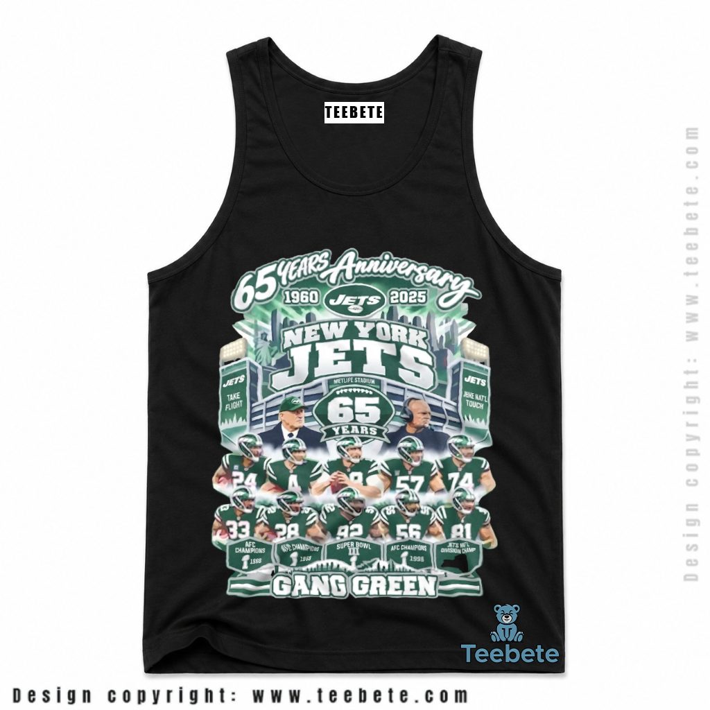 New York Jets 65th Anniversary Gang Green Tanktop New York Jets 65th Anniversary Gang Green Tanktop