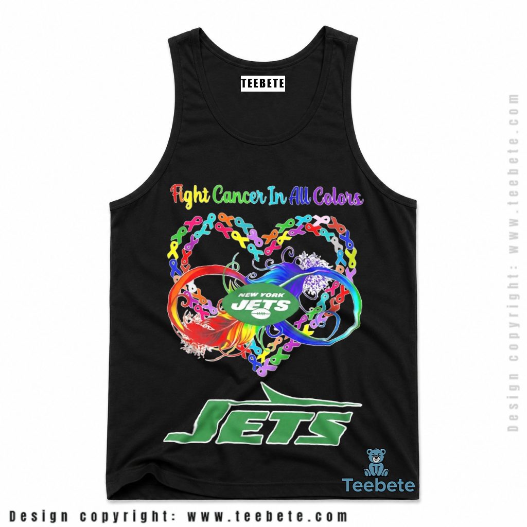 New York Jets Fight Cancer Awareness Ribbon Tanktop New York Jets Fight Cancer Awareness Ribbon Tanktop