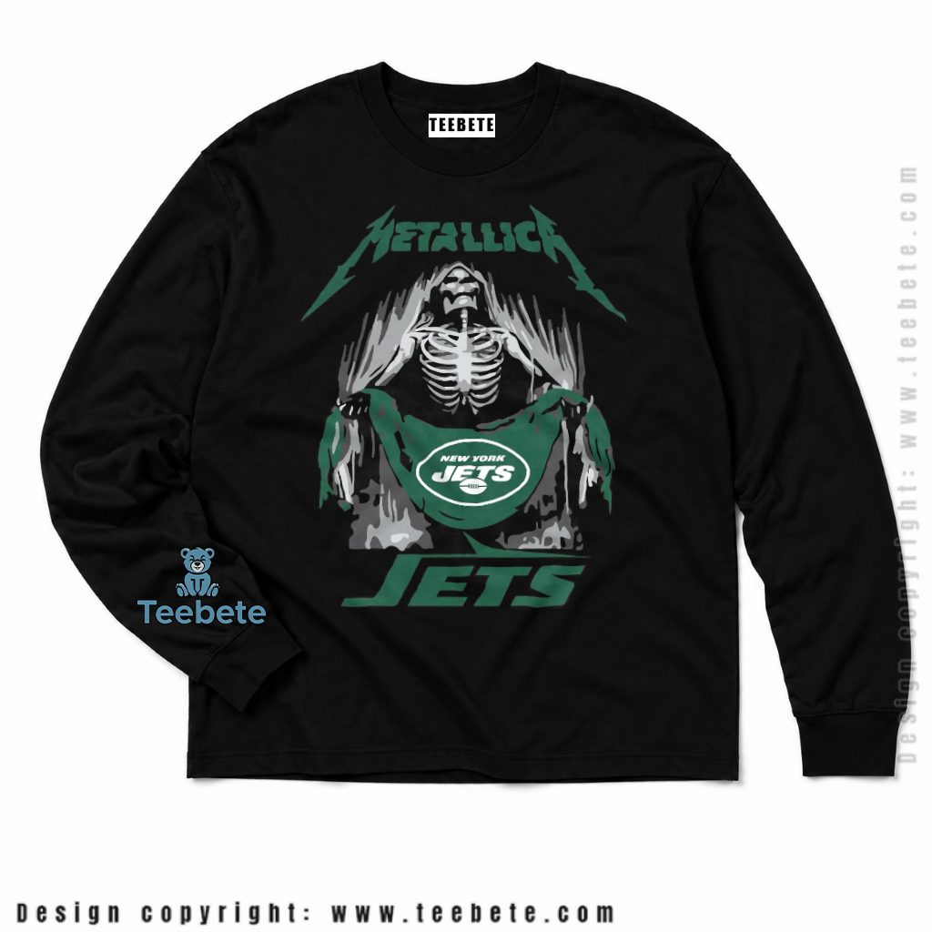 New York Jets Grim Reaper Skeleton Halloween Long Sleeve New York Jets Grim Reaper Skeleton Halloween Long Sleeve