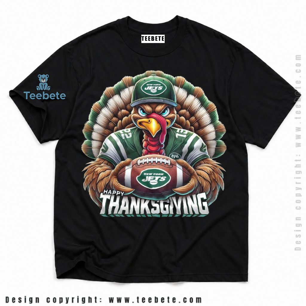 New York Jets Happy Thanksgiving Turkey Player Shirt