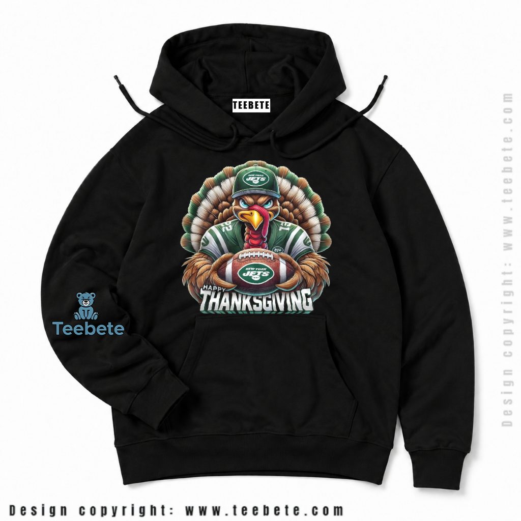 New York Jets Happy Thanksgiving Turkey Player Hoodie New York Jets Happy Thanksgiving Turkey Player Hoodie