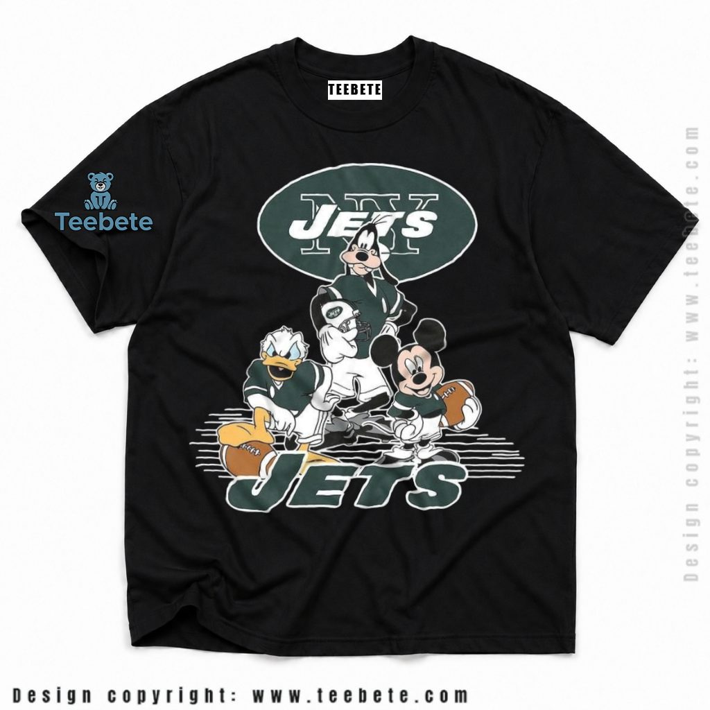 New York Jets Mickey Goofy And Donald Team Shirt