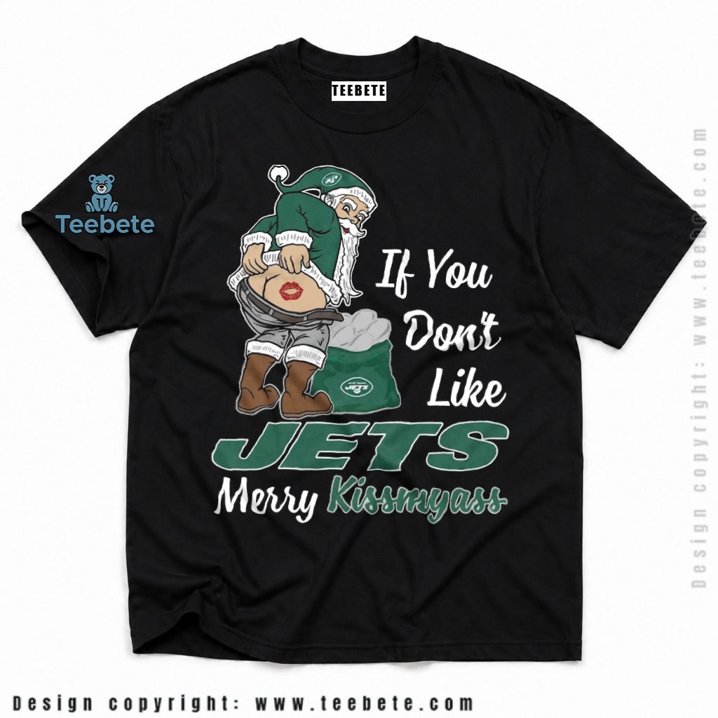 New York Jets Santa Spanking Merry Kiss My Ass Shirt