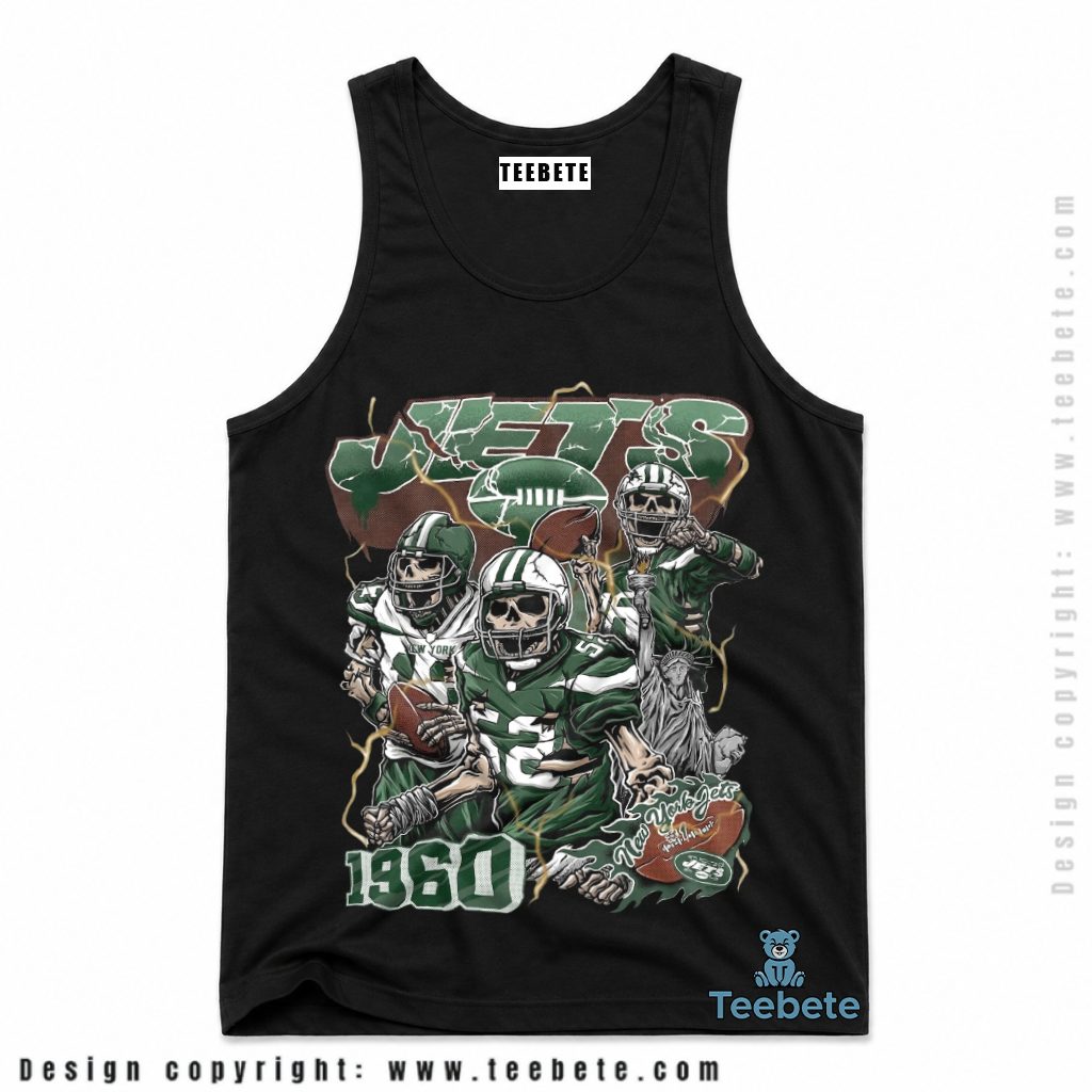New York Jets Skeleton Player Est 1960 Tanktop New York Jets Skeleton Player Est 1960 Tanktop