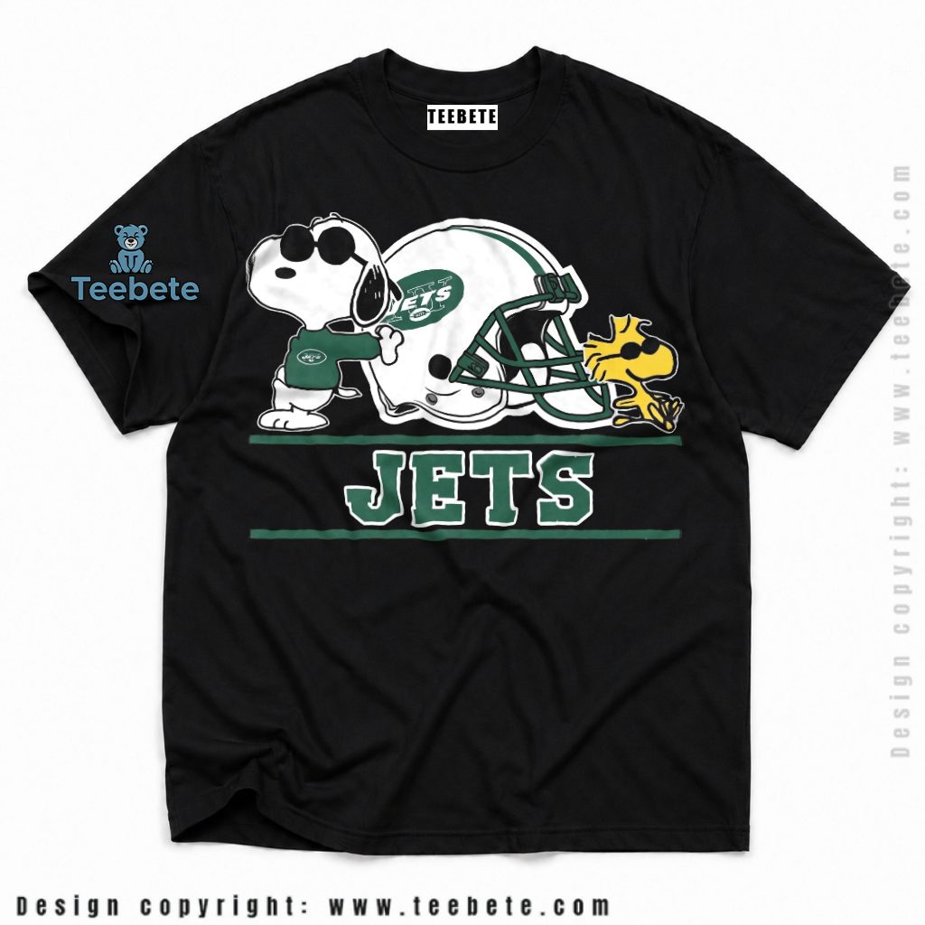 New York Jets Snoopy And Woodstock Sunglasses Shirt