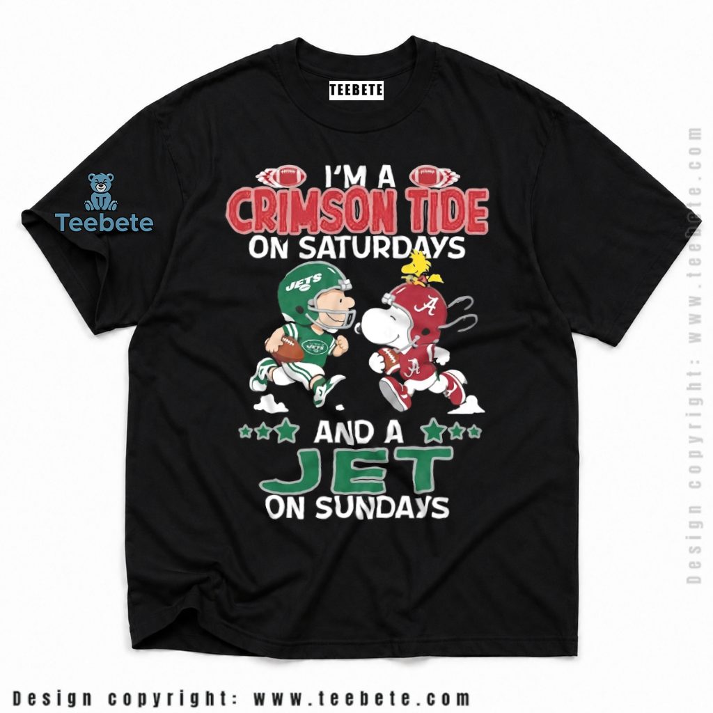 New York Jets Snoopy Crimson Tide Saturdays Shirt