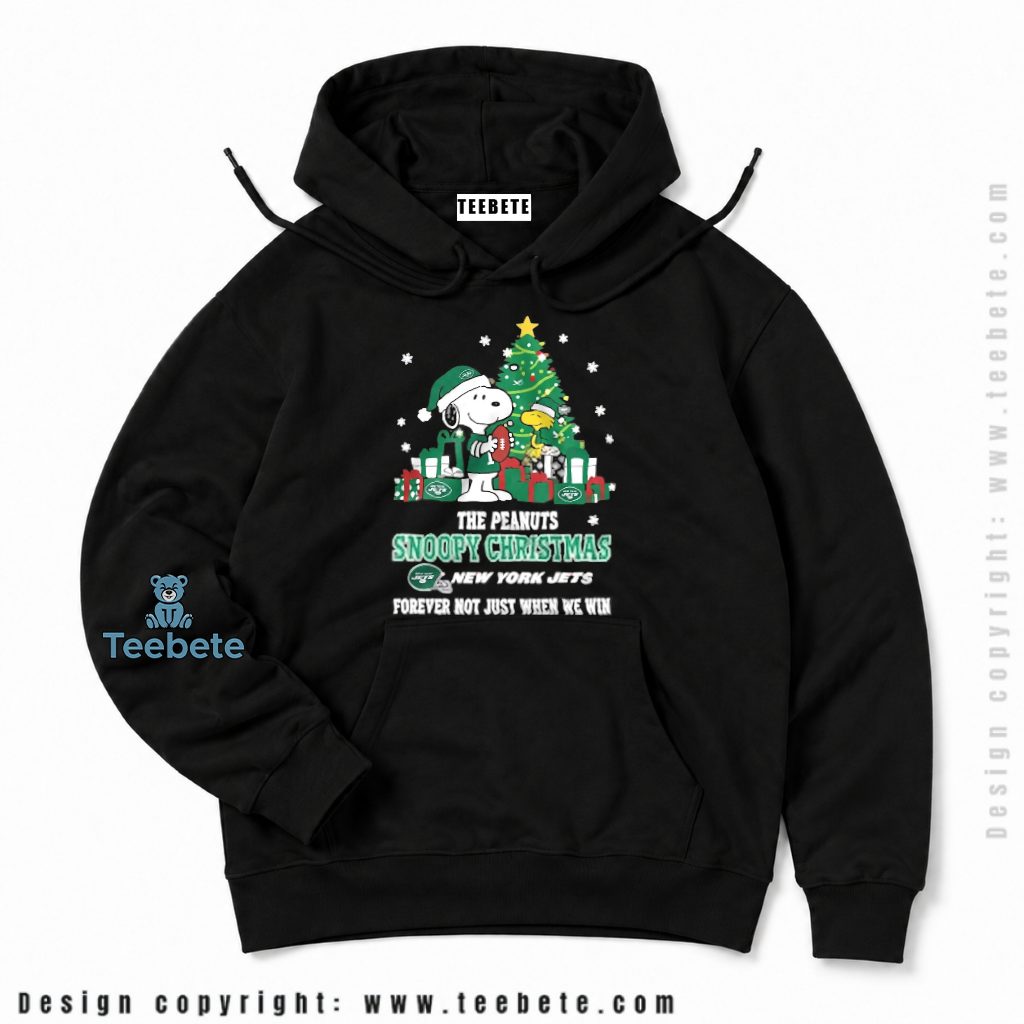New York Jets Snoopy Forever Christmas Tree Hoodie New York Jets Snoopy Forever Christmas Tree Hoodie