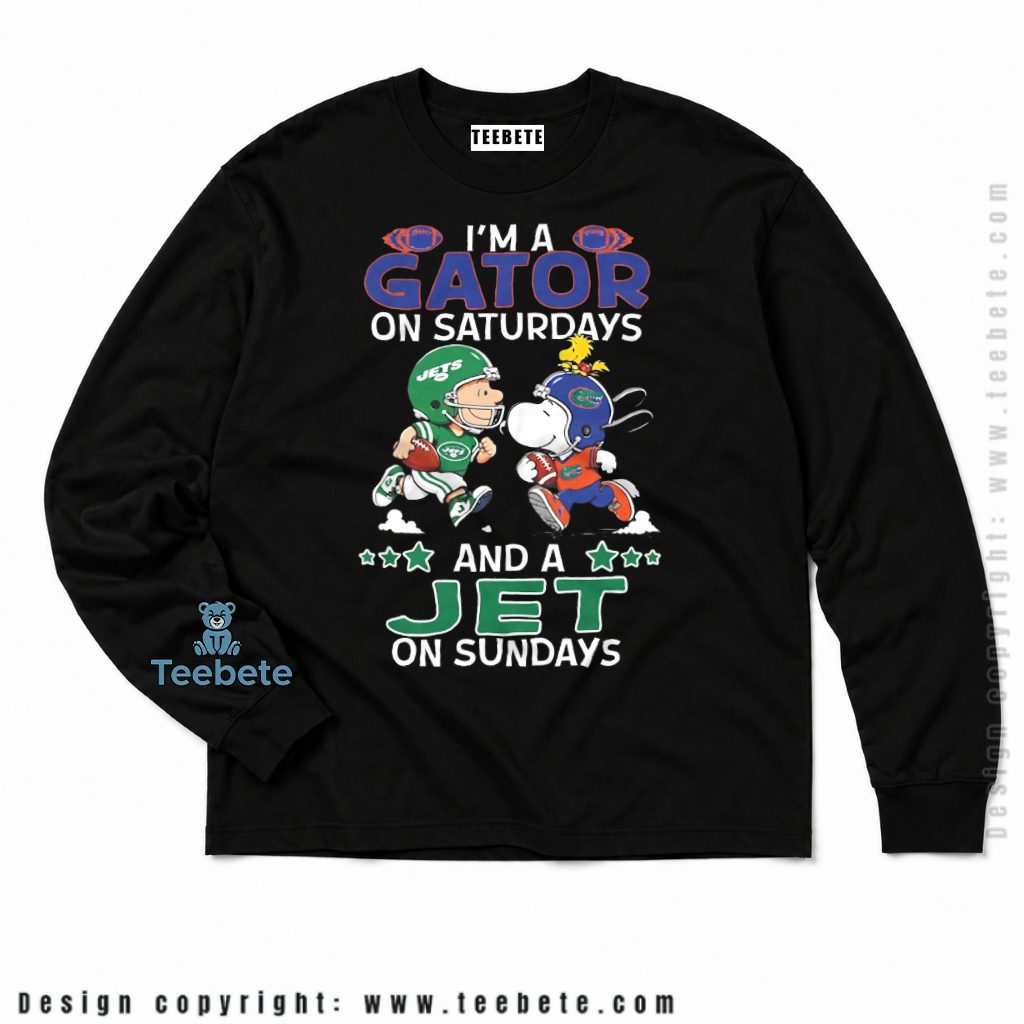 New York Jets Snoopy Gator Saturdays Long Sleeve New York Jets Snoopy Gator Saturdays Long Sleeve