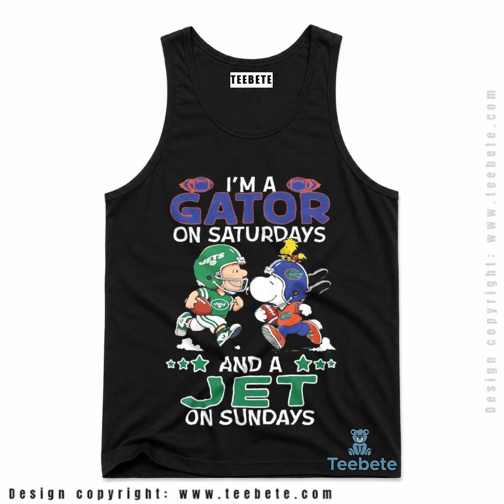 New York Jets Snoopy Gator Saturdays Tanktop New York Jets Snoopy Gator Saturdays Tanktop