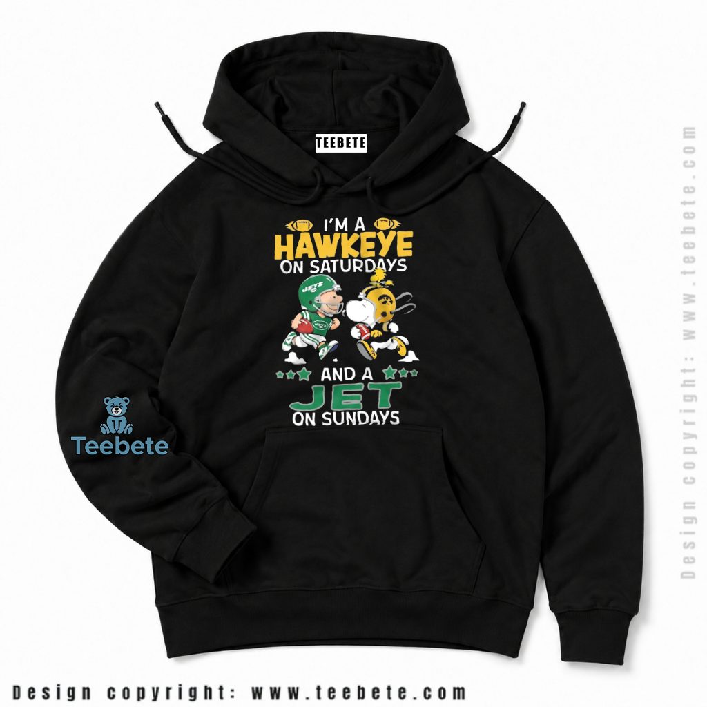 New York Jets Snoopy Hawkeye Saturdays Hoodie New York Jets Snoopy Hawkeye Saturdays Hoodie