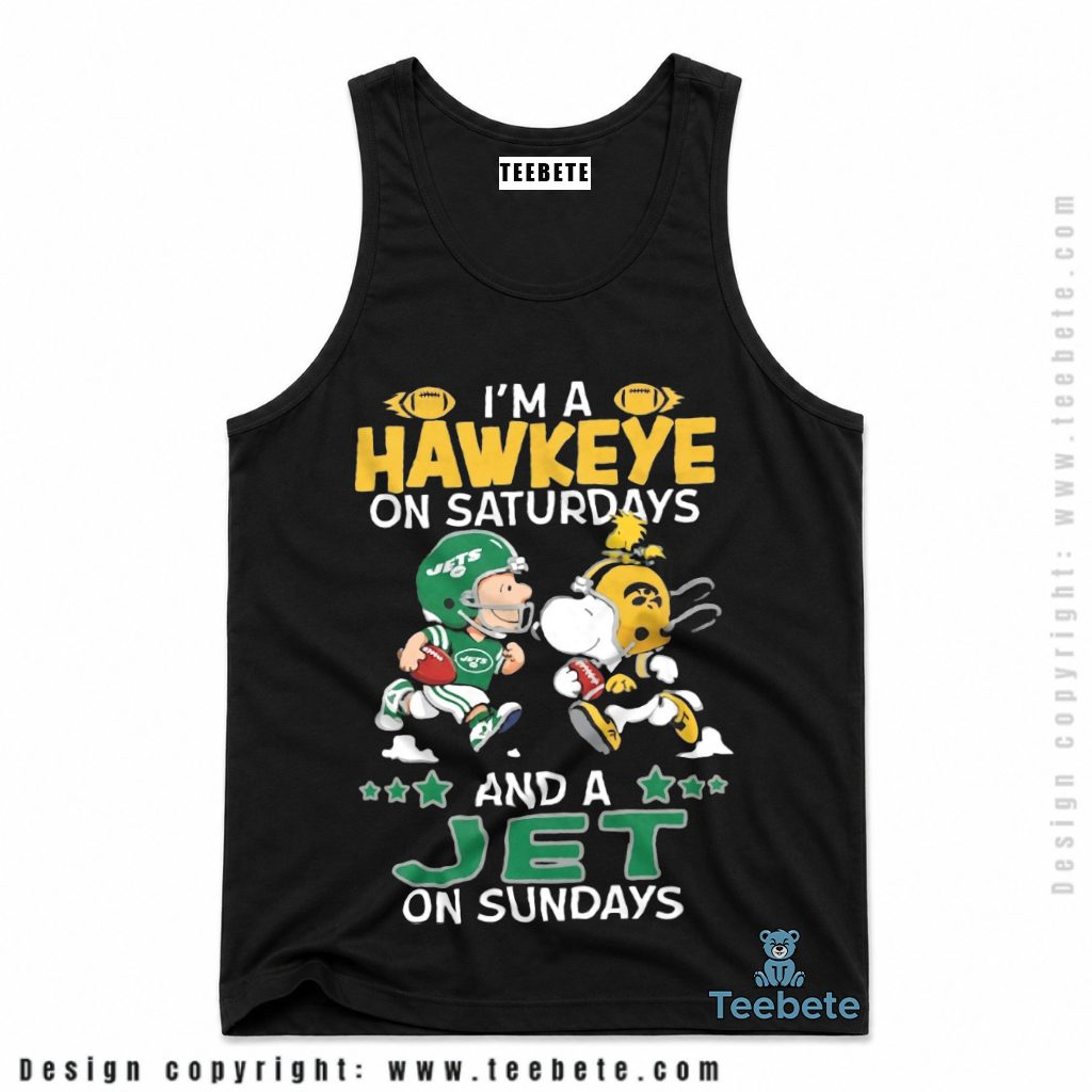 New York Jets Snoopy Hawkeye Saturdays Tanktop New York Jets Snoopy Hawkeye Saturdays Tanktop