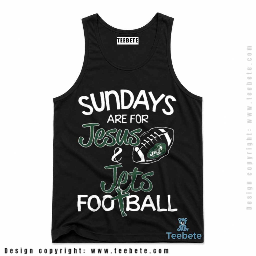 New York Jets Sunday Faith Jesus Football Tanktop New York Jets Sunday Faith Jesus Football Tanktop