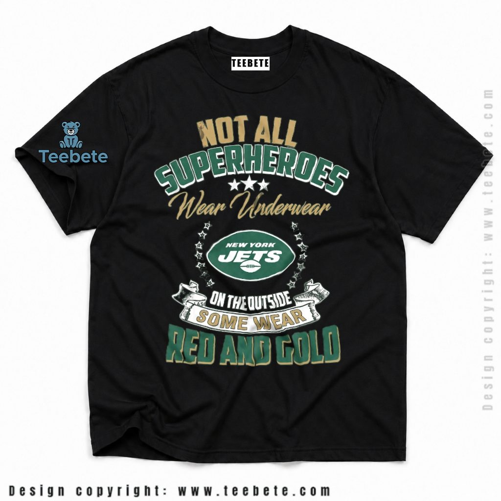 New York Jets Superhero Underwear Fan Shirt